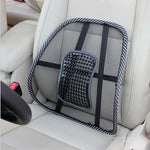 Car Seat Back Cushion Mesh Ventilate Brace Support Pad Office Home Chair Lumbar Massager Pain Relief Cool Beads massage