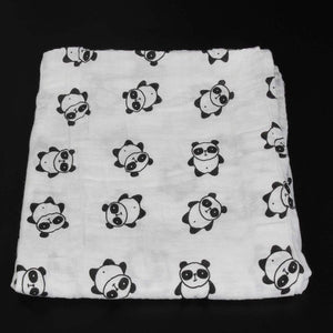 Ainaan Muslin Cotton Baby Swaddles For Newborn Baby Blankets Black & White Gauze Bath Towel