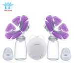Baby Feeding Breast Pump With Milk Bottle Cold Heat Pad Double USB Electric Powerful Nipple Suction Breast Pumps Mom Breast