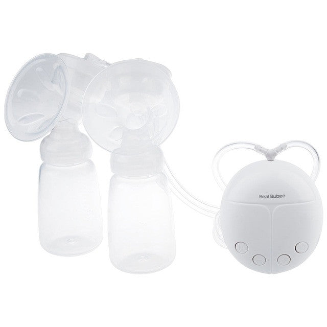 Baby Feeding Breast Pump With Milk Bottle Cold Heat Pad Double USB Electric Powerful Nipple Suction Breast Pumps Mom Breast